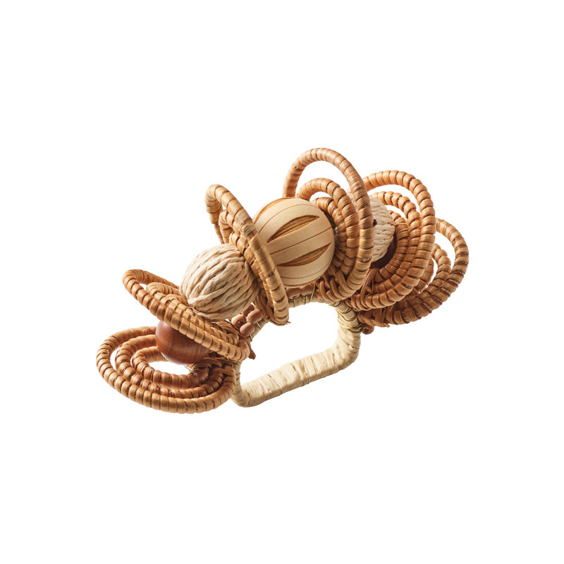 Calypso Napkin Ring, Brown/Natural