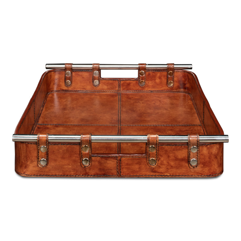 Shagreen Decorative Tray, Brown