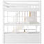Lit mezzanine avec bureau, tablettes, 2 tiroirs spacieux et escalier de rangement fonctionnel fiable