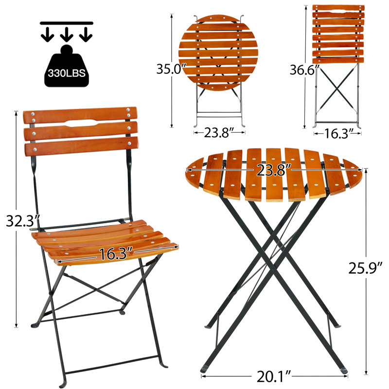 Ensemble bistro 23,8 po Liasia, Brun