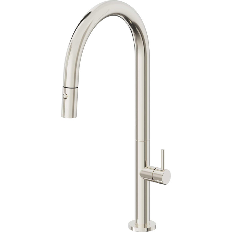 Poetto Kitchen Faucet, Polished Nickel, Short Stick