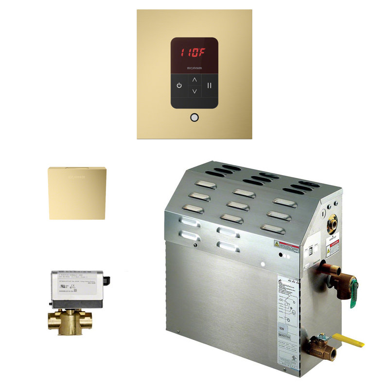 Ensemble de générateur à vapeur pour bain 7,5 kW, Laiton satiné