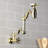 Kingston Brass Wendell Two-Handle 1-Hole Wall Mount Pot Filler Faucet with Knurled Handle-87907573