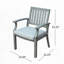 Chaise de salle à manger d'extérieur moderne en aluminium avec coussin