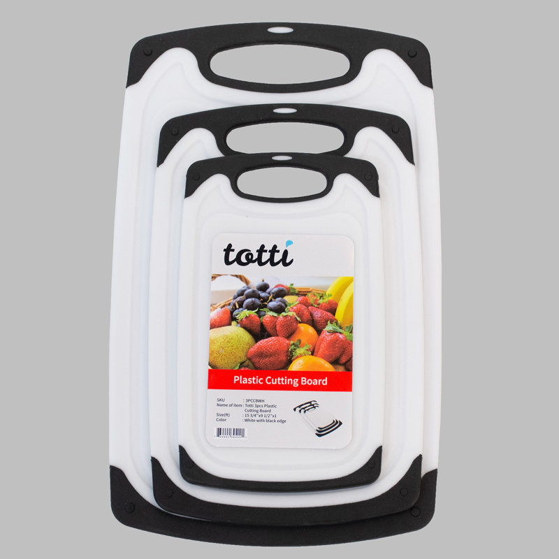 Eviva 3-Piece Plastic Cutting Board Set