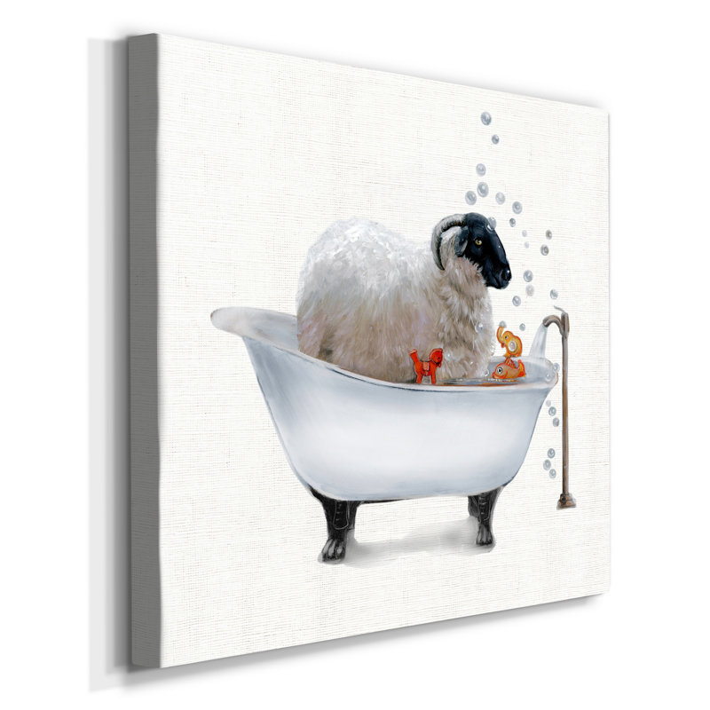 «Farm Tub Sheep», impression sur toile tendue, H 24 po x l 24 po x P 1 po