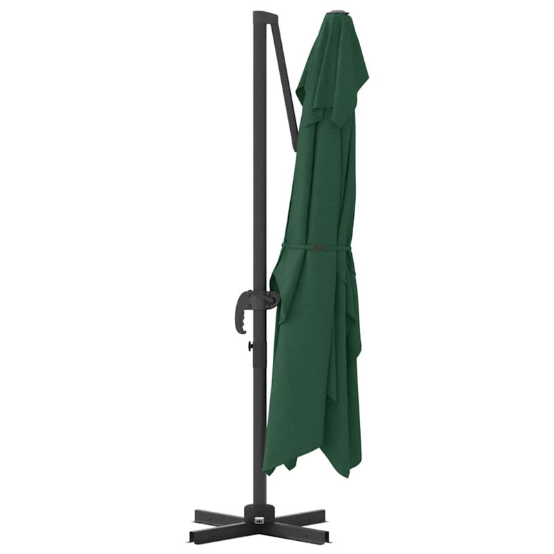 Cantilever Parasol with Pulley Lift, 260cm H x 251cm W x 251cm D, Green