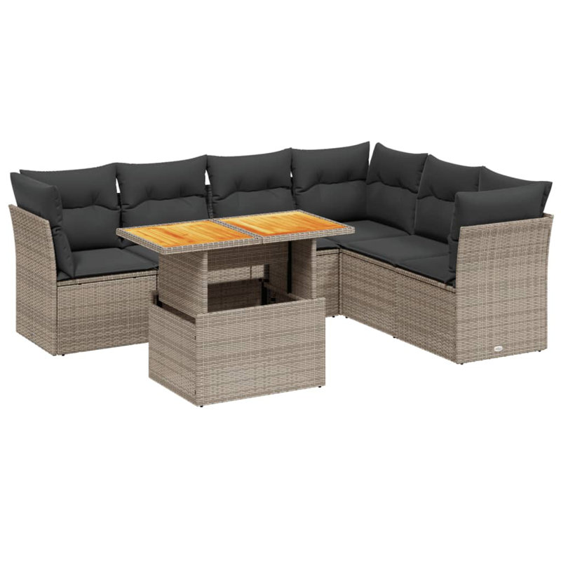 Vidaxl Garden Sofa Set Grey
