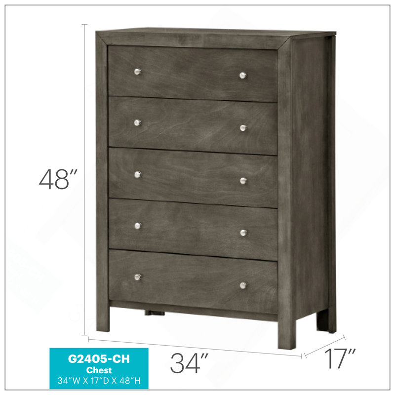 Elegant Transitional Storage Chest In Gray