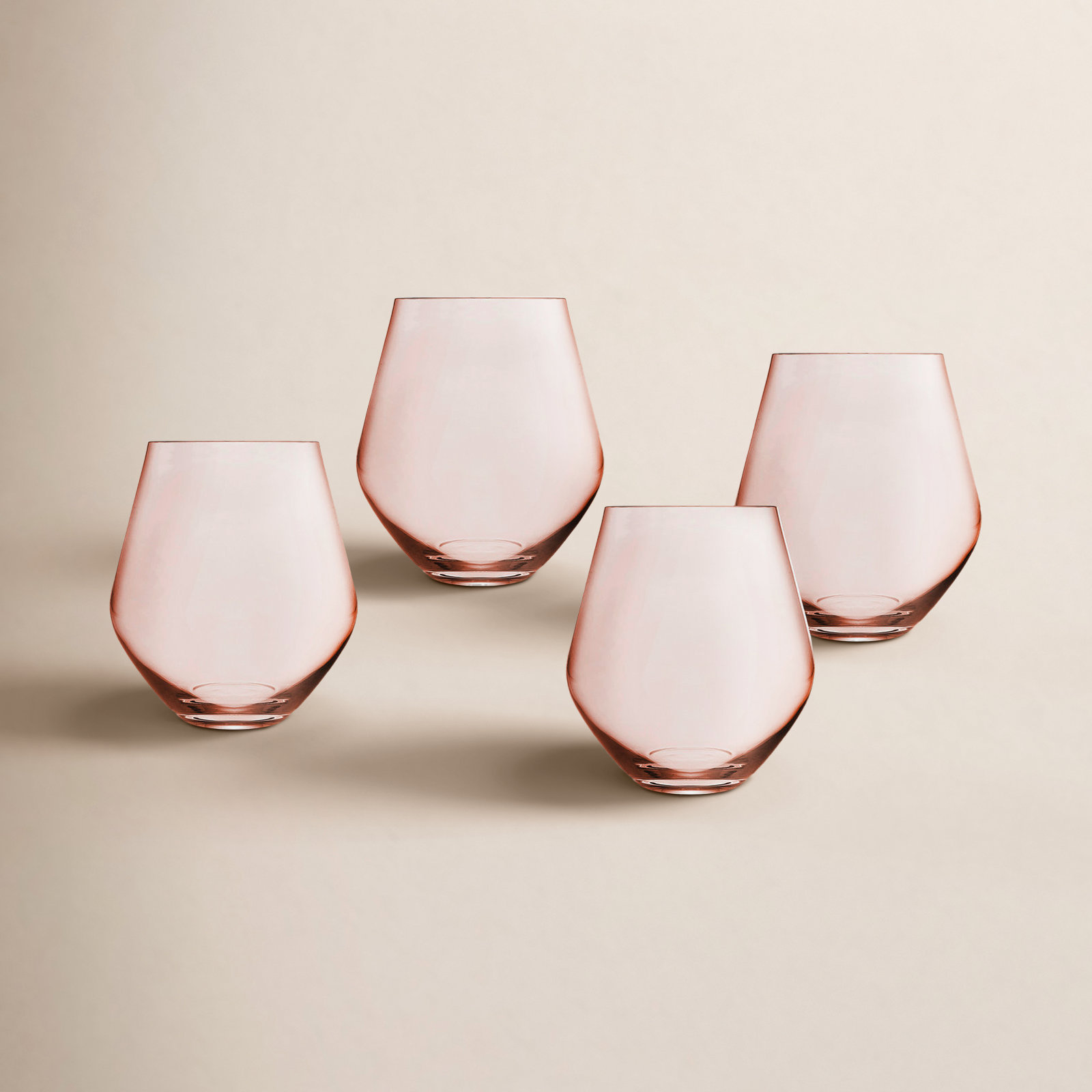 Meridian Stemless Wine 18Oz, Blush