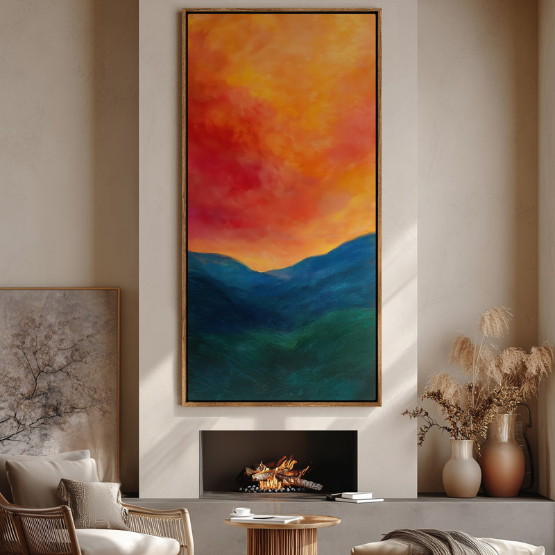 Très grand art mural sur toile encadré - impressions murales rétro pour chambre à coucher, Naturel