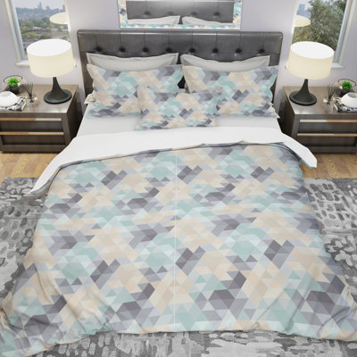 Ensemble de housse de couette triangulaire designart
