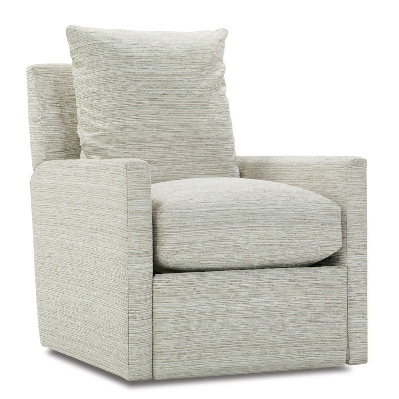 Fauteuil inclinable électrique pivotant Lilah, Mélange de polyester brun clair