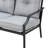 2-Piece Outdoor Metal Sofa and Coffee Table Set with Cushions-1656956074