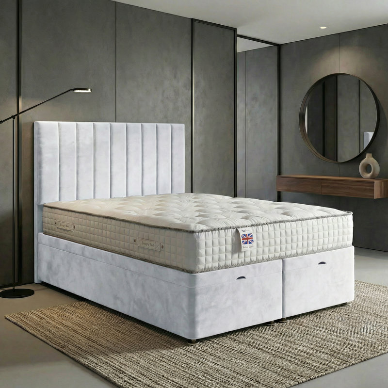 Aether Divan Bed, White, Double