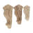 13 in x 5-3/8 in x 4-1/2 in Unfinished Large Solid Classic Traditional Plain Wood Corbel-51893874
