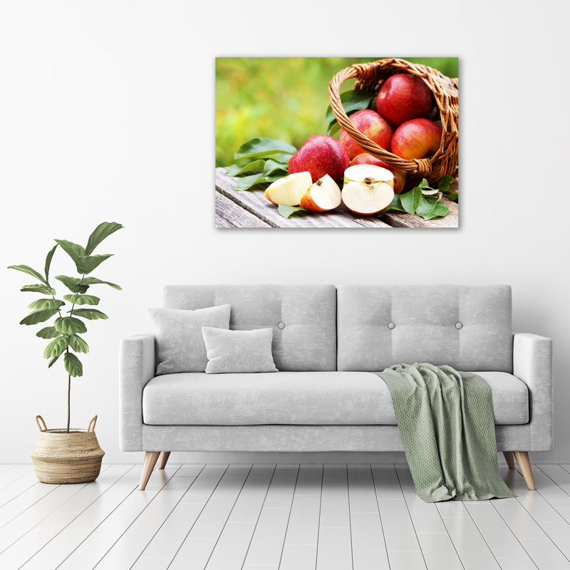 Apples In The Basket - Wrapped Canvas Print