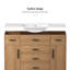 Meuble-lavabo 48 po. Armoire de rangement abondante - 2 portes à fermeture douce et 6 tiroirs