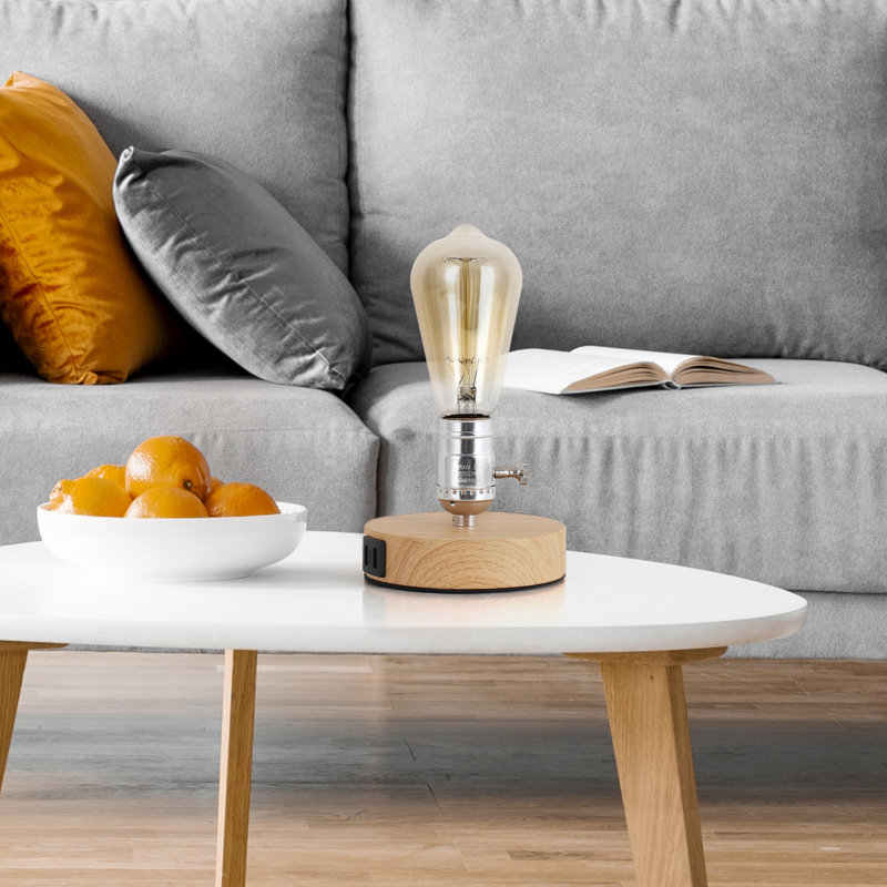 Petite lampe de table Log Color Disc, Naturel