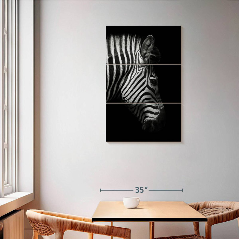 Brampt Zebra Side View, 57" H x 36" W