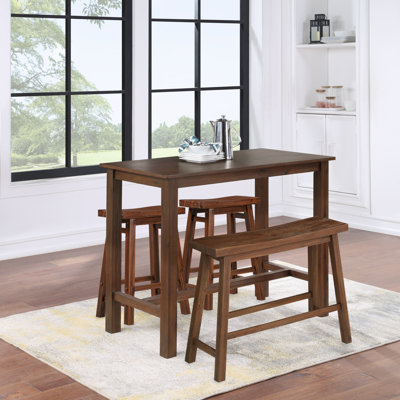 Colynn Counter Height Rubberwood Solid Wood Dining Set