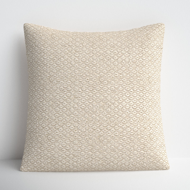 Hemlen Textured Wool Throw Pillow, Down