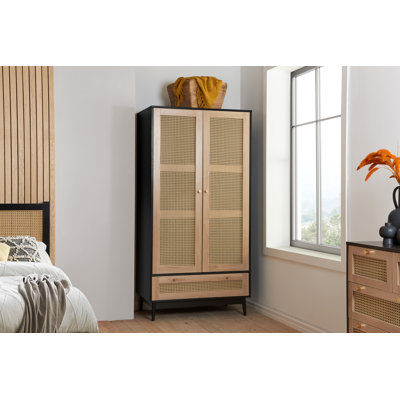 Noemi 2 Door Manufactured Wood Wardrobe