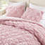 3 pièces d'édredon très grand, motif floral avec rembourrage et froncement élastique, microfibre douce pour un confort toutes saisons, adaptabilité, entretien facile en toute sécurité, cravate de courtepointe confortable lavable à la machine, douceur semblable au nuage