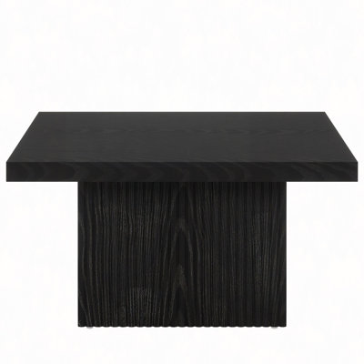 31.49" Fluted Square Coffee Table For Living Room