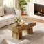 Table basse Farmhouse, tables d'appoint rectangulaires en bois avec base épaisse 47 pouces