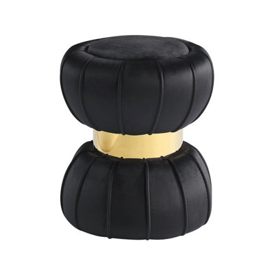 15.4" W Contemporary Stool, Black
