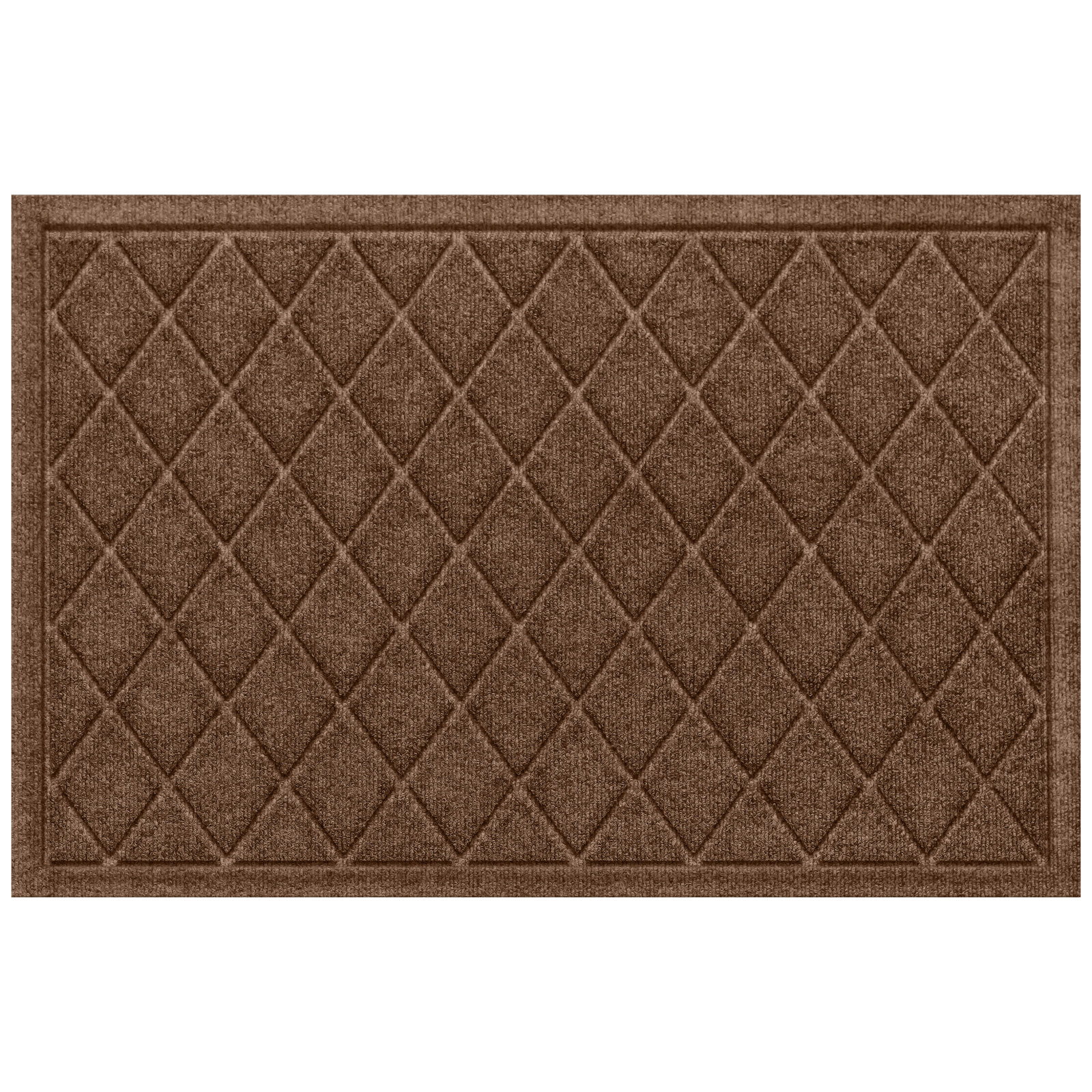 WaterHog Non-Slip Indoor/Outdoor Doormat, Dark Brown, Rectangle 24" x 36"