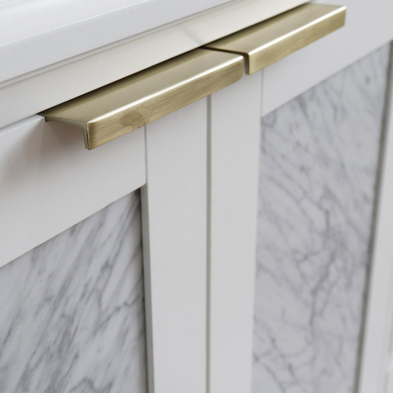 Ensemble de meuble-lavabo simple 43 po avec miroir Schreck, Noir, Blanc