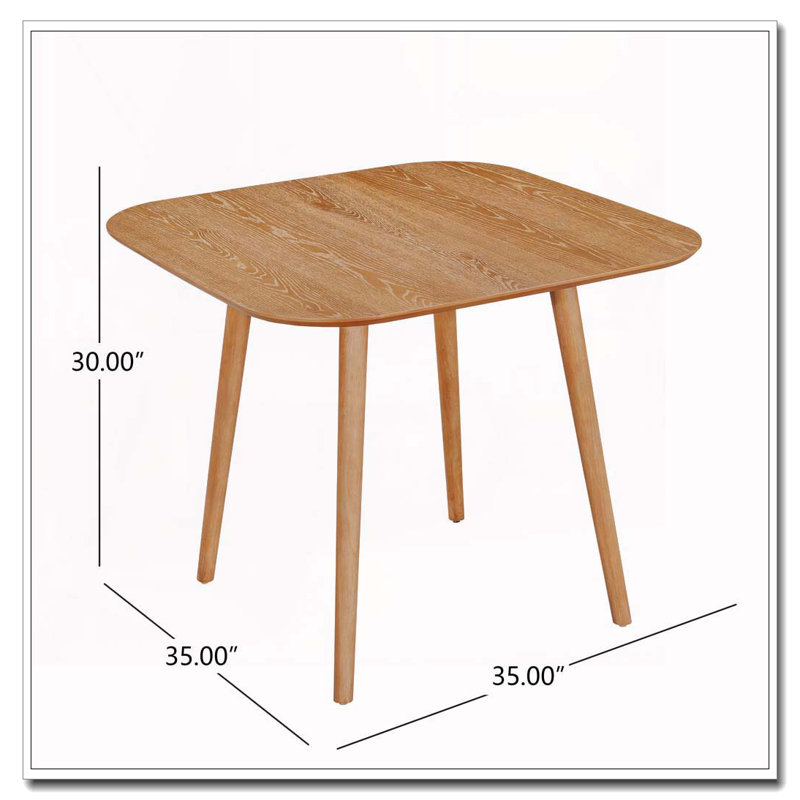 Wood Square Dining Table, Natural