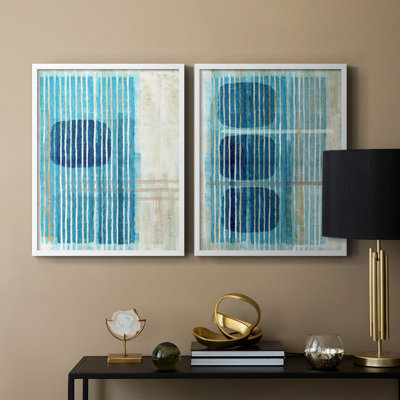 Blue Blue Horizon I-Premium Framed Print -Ready to Hang - No Nails Required - No Nails Required -  Wexford Home, GDF102B-S12349-S2