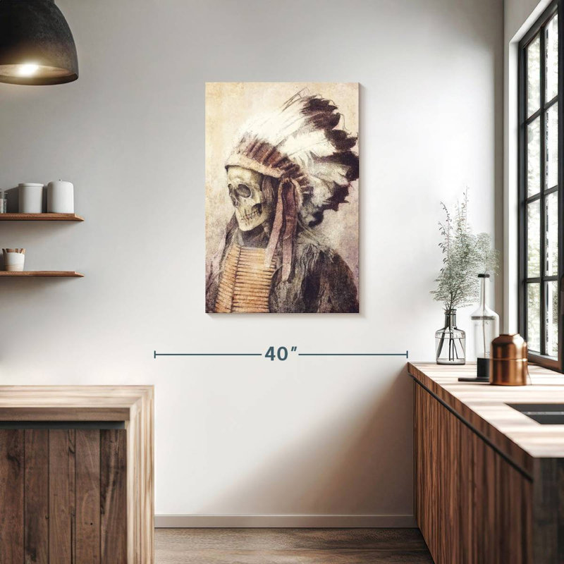 Lelar Chief Skull, 36" H x 24" W