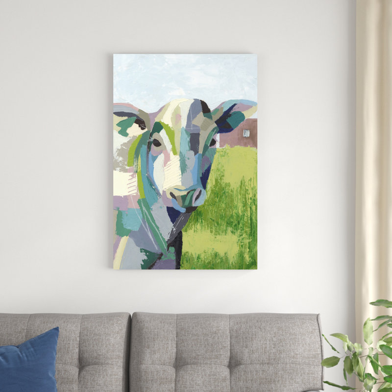 Painterly Cow I, H 36 po x l 24 po x P 1,25 po