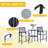 3-Piece Patio Bar Set With Soft Cushions