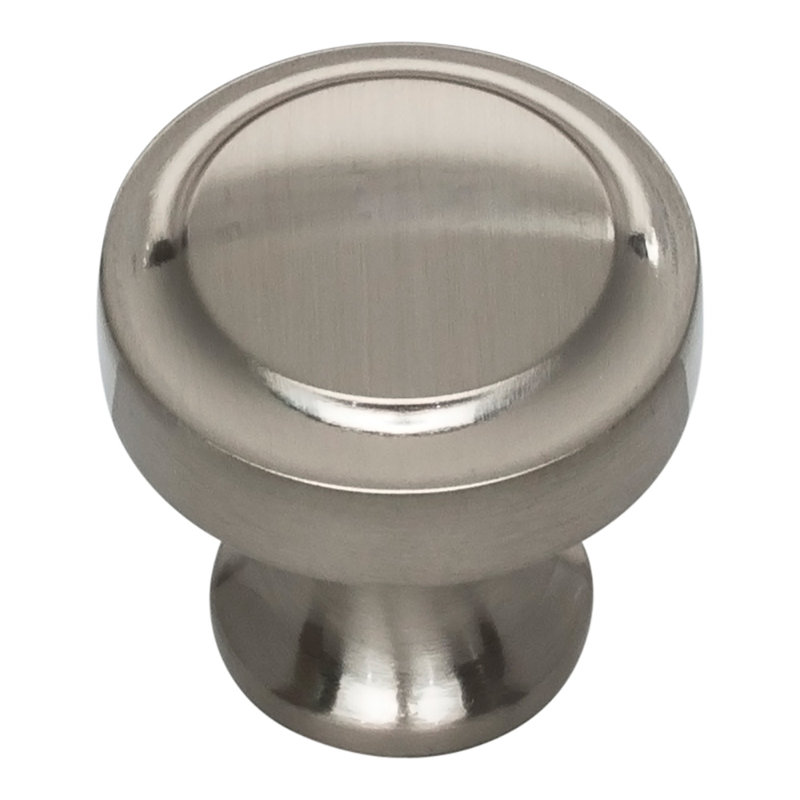 Bradbury 1 1/4" Round Brushed Nickel Modern Knob