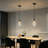 1-light Modern Hammered Tear-drop Glass Pendant Light-398678736