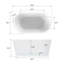 Baignoire de trempage autoportante en acrylique 54 po. X 30 po. Iris-87114426
