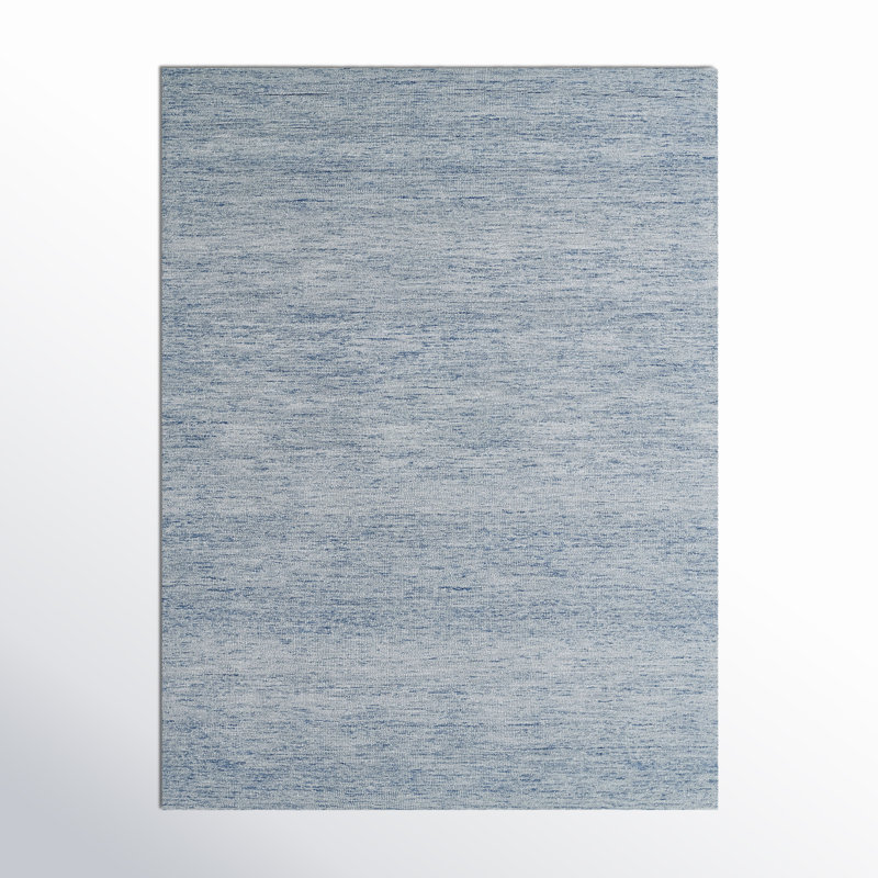 Criston Handmade Tufted Wool Light Blue/Sand Area Rug, Rectangle 8' x 10'