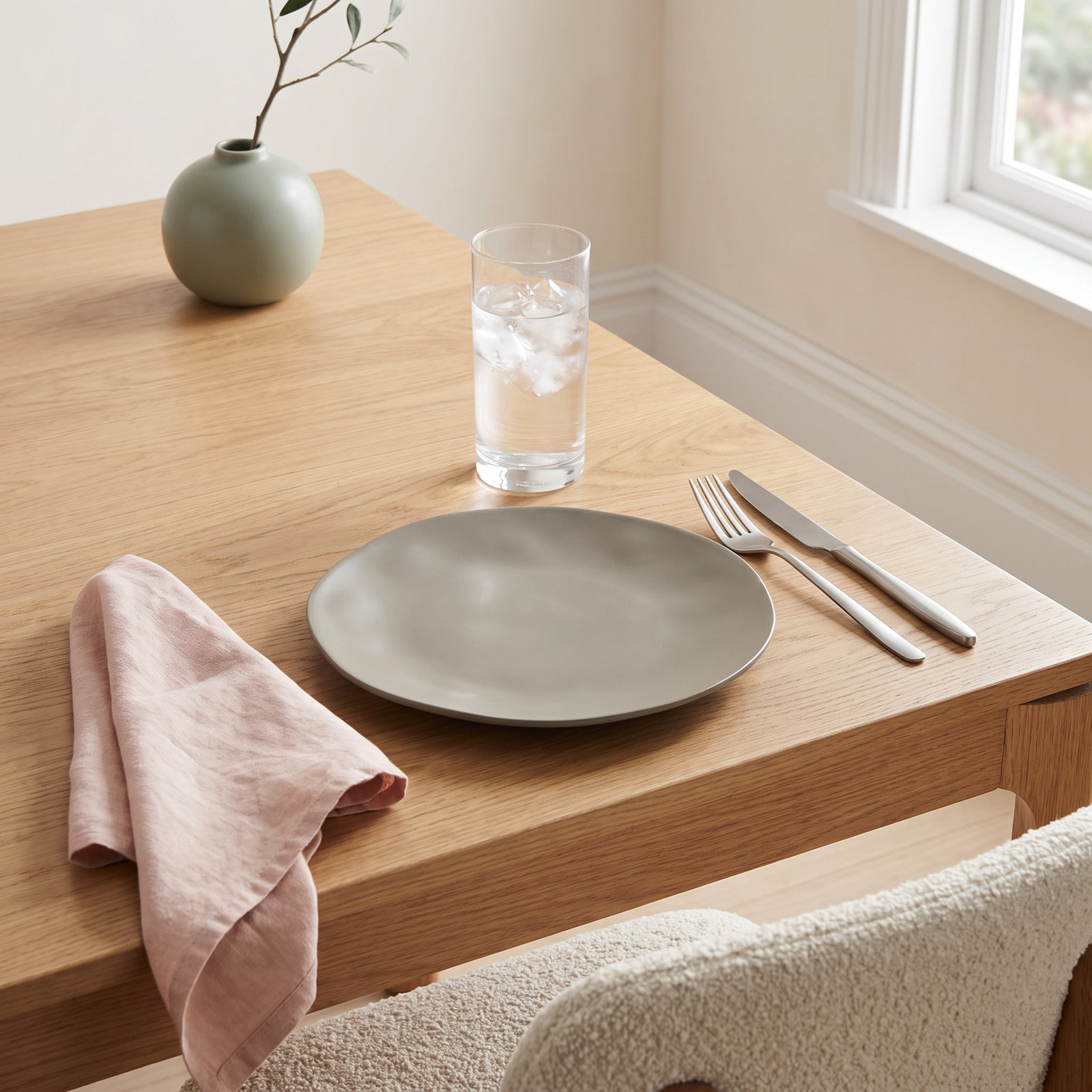 Laya Melamine Salad Plate, Gray