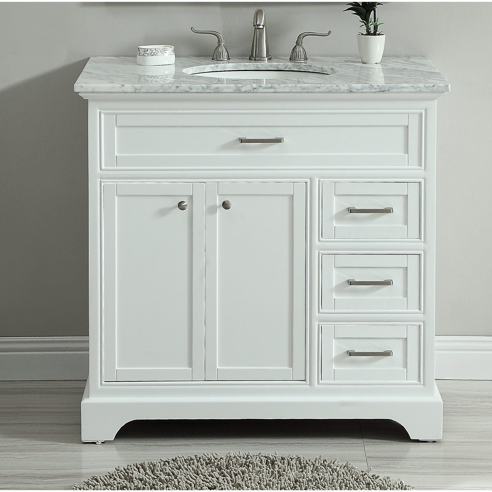 Hermes 36'' Single Bathroom Vanity, White