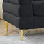 Canapé modulaire surdimensionné à 3 places de 81 po en tissu noir avec coussins pour un usage domestique, confortable pour votre espace de vie