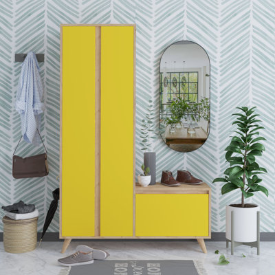 Hall Tree 120cm Wide with Bench and Shoe Storage