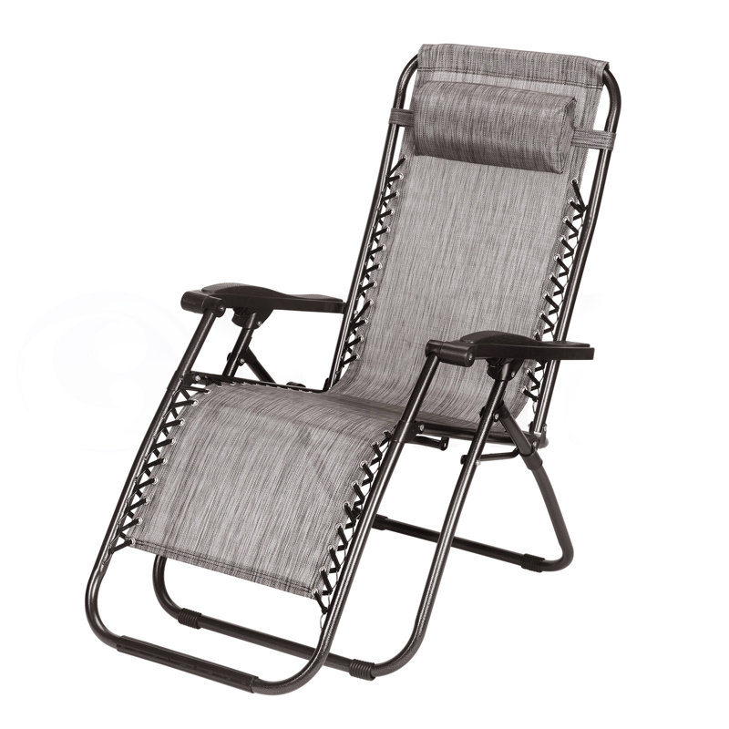 Aristel 90cm Long Reclining Single Chaise with Cushions, Dark Grey