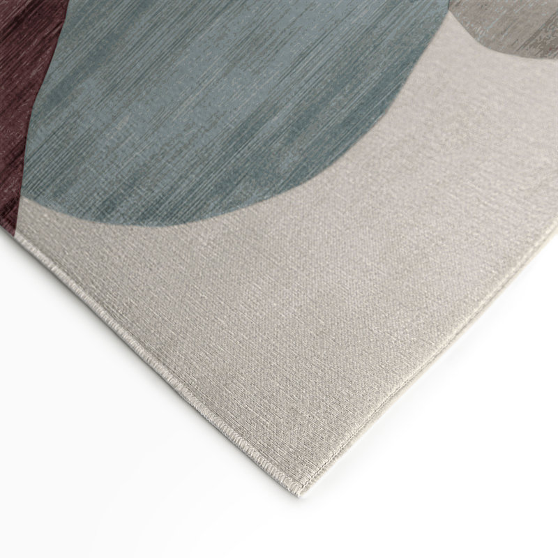 Tapis intérieur et extérieur gris Watercolor, Rectangulaire 3 pi x 5 pi