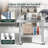 28" x 25" Stainless Steel Commercial Equipment Stand with Adjustable Undershelf, Leveling Feet and Backsplash-124248029