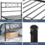 Modern Metal Bed Frame with Cross-design Headboard & Footboard-230473505-230473511